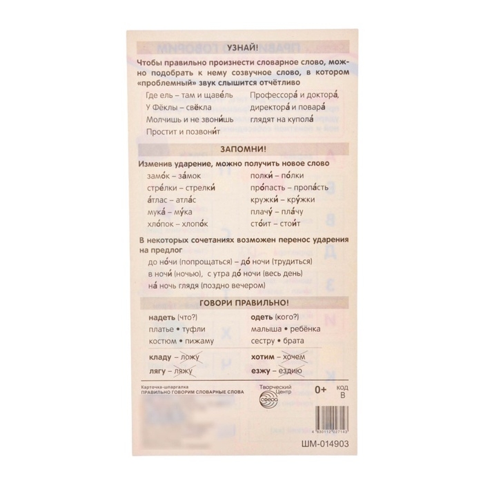 Набор шаргалок  Набор шаргалок "Русский язык. Слова." 5 штук