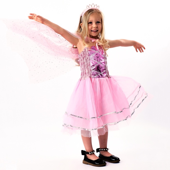 Карнавальный костюм  Карнавальный костюм "Красивая принцесса" рост 104-134 см, платье, накидка, ободок