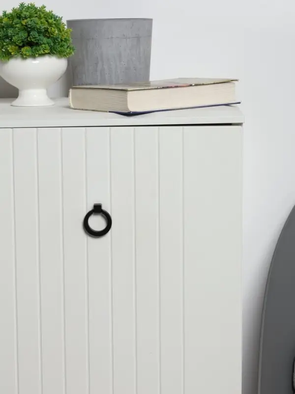 Ручка-кнопка ТУНДРА РК045BL, черная, 8 шт.