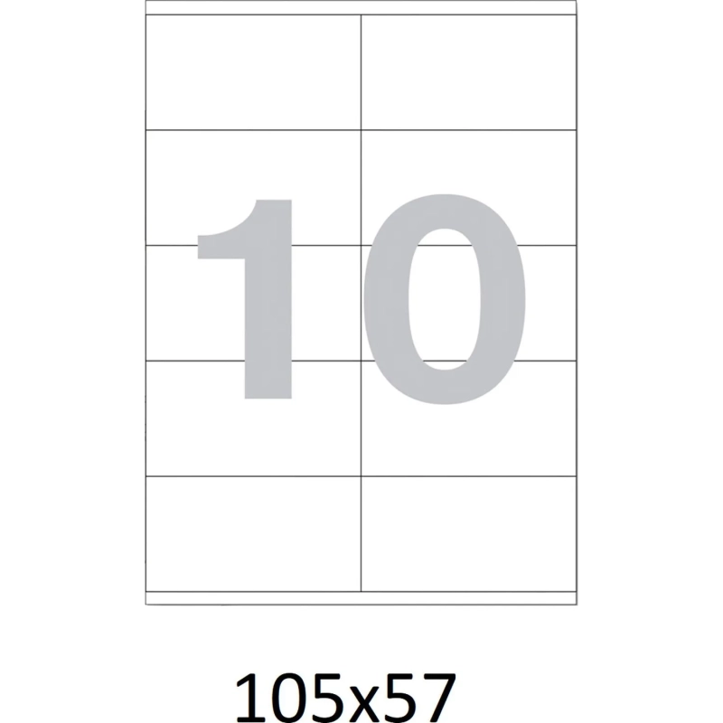 Этикетки самоклеящиеся  105х57 мм/10 шт. на листеА4  50листов