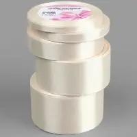 Атласная лента, набор 5 шт., 6/10/20/40/50 мм, 23&plusmn;1 м, сливочная №02