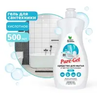 Средство для мытья и чистки сантехники "Pure-Gel" (кислотное, гель) 500 мл. Clean&Green CG8079