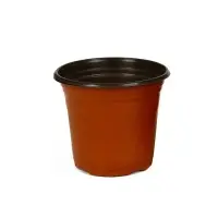 Горшок для рассады, 1,1 л, d = 14 см, h = 12 см, мягкий пластик, терракот, Greengo