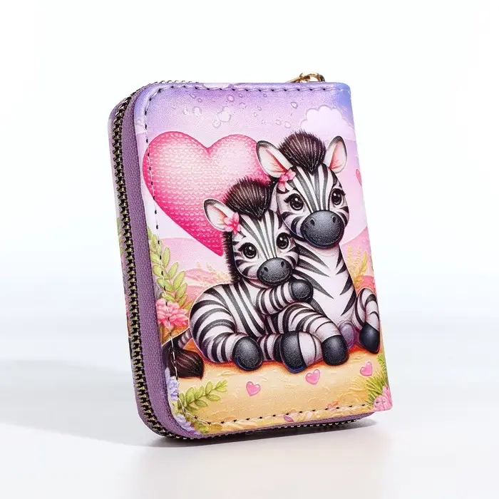Кошелёк на молнии &laquo;Зебры&raquo;, разноцветный