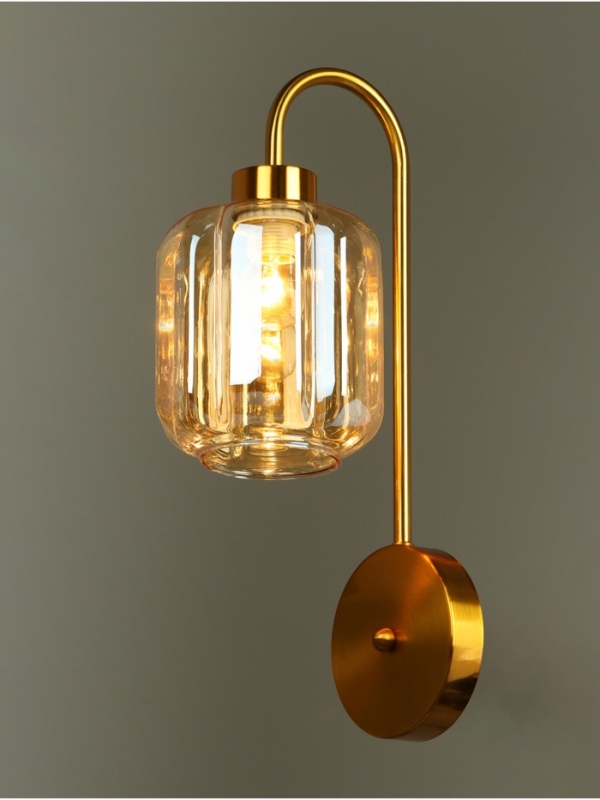 Бра «Лестер» 1х40Вт Е27 золото 13х17,5х42см