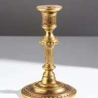 Подсвечник на 1 свечу &laquo;Траяна&raquo;, полистоун, золото, 10.5&times;10.5&times;16.5 см