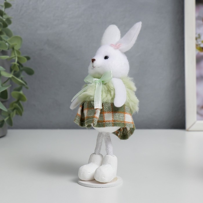 Сувенир  Сувенир "Зайка в клетчатой юбочке" МИКС 5х15,5 см