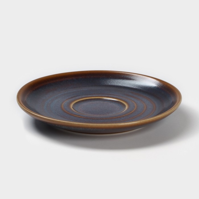 Блюдце фарфоровое Magistro Garland, d=14,2 см, цвет синий Блюдце фарфоровое Magistro Garland, d=14,2 см, цвет синий