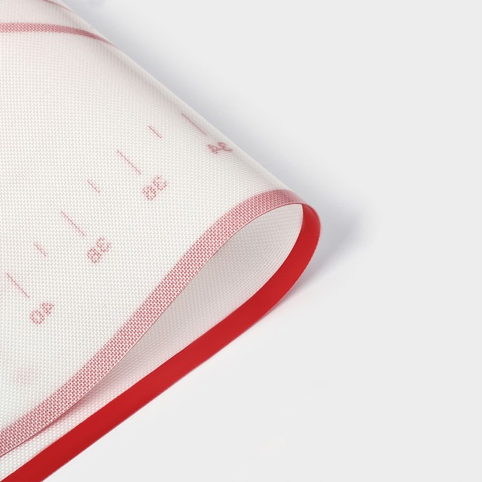 Армированный коврик с разметкой, силикон, 40×60 см, цвет белый Армированный коврик с разметкой, силикон, 40×60 см, цвет белый