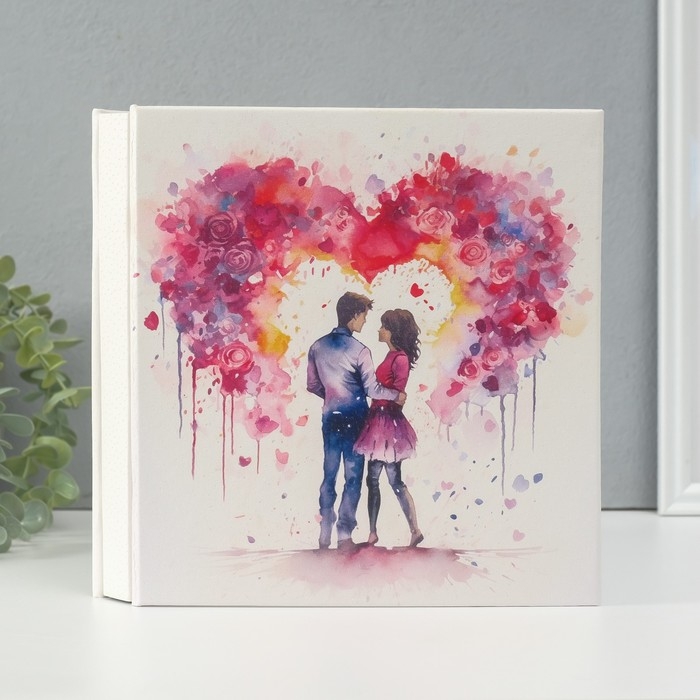 Фотоальбом на 100 фото кожзам 10х15 см  Фотоальбом на 100 фото кожзам 10х15 см "Арка любви" в коробке 4х22х23 см