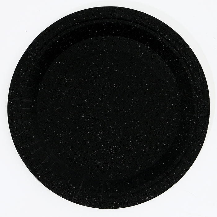 Тарелки бумажные, 6 шт., цвет чёрный Тарелки бумажные, 6 шт., цвет чёрный
