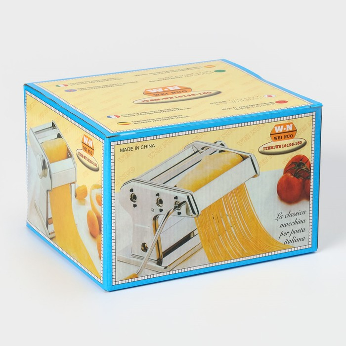 Лапшерезка с функцией раскатывания теста Доляна, 6 настроек толщины теста, ширина лапши 2 и 5 мм Лапшерезка с функцией раскатывания теста Доляна, 6 настроек толщины теста, ширина лапши 2 и 5 мм