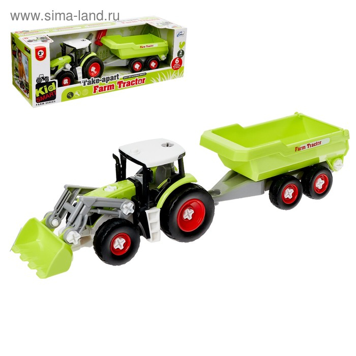 Конструктор винтовой «Фермерский трактор», с отвёрткой и насадкой, 2 варианта сборки Конструктор винтовой «Фермерский трактор», с отвёрткой и насадкой, 2 варианта сборки