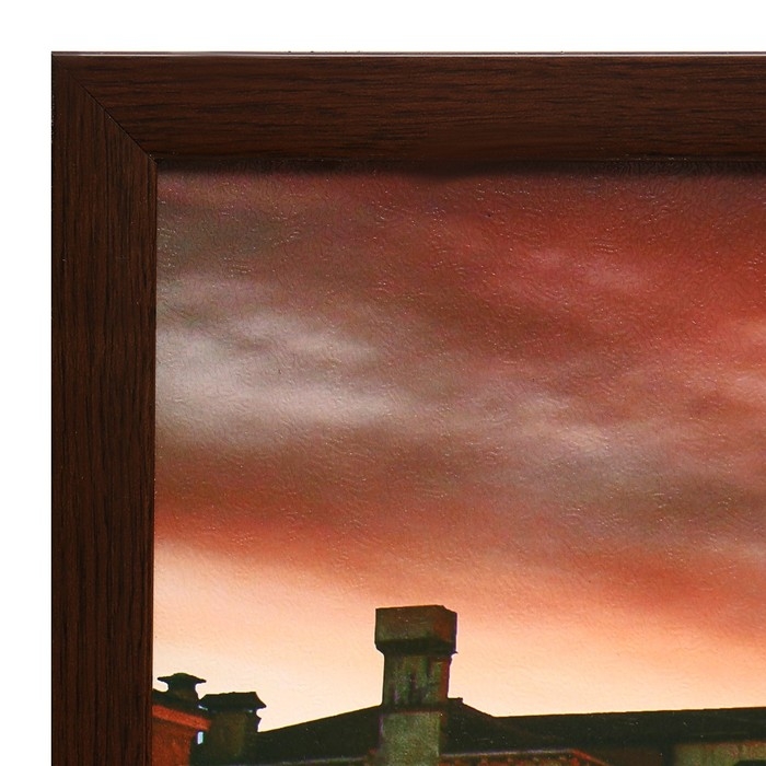 Картина "Город на закате" 50х100(55х104) см