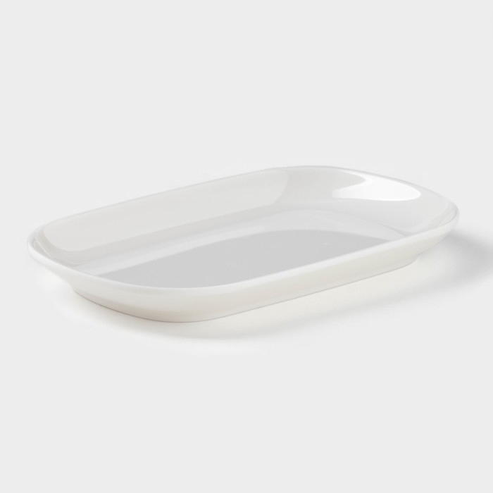 Блюдо прямоугольное «Селина», 18×11,2×1,8 см, цвет белый