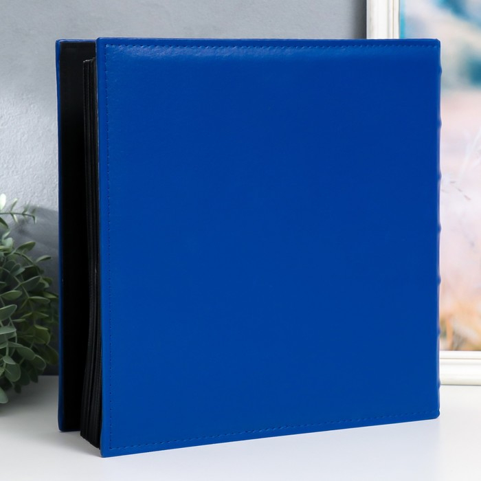 Фотоальбом на 600 фото 10х15 Фотоальбом на 600 фото 10х15 "Гладкость" кожзам, тёмно-синий