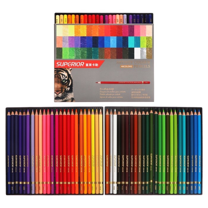 Карандаши масляные 48 цветов, в картонной коробке OCP-48 Карандаши масляные 48 цветов, в картонной коробке OCP-48