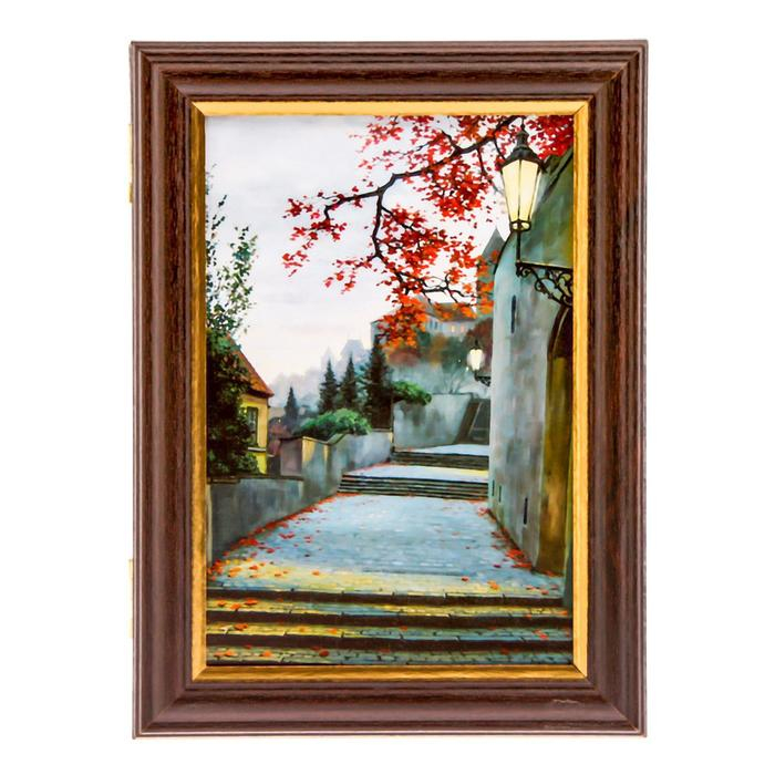 Ключница Ключница "Улочки Праги" венге 15х21