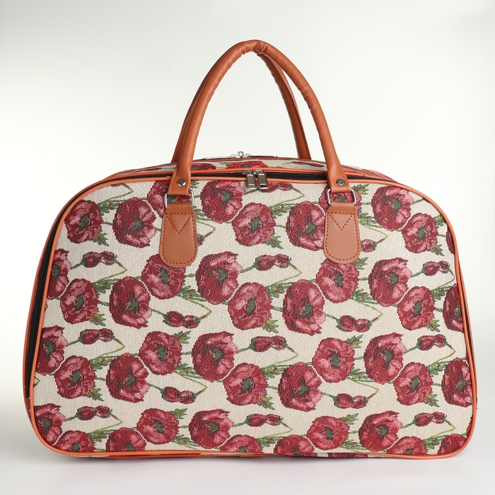 Сумка дорожная женская, 2 отдела на молниях, длинный ремень, цвет разноцветный Сумка дорожная женская, 2 отдела на молниях, длинный ремень, цвет разноцветный