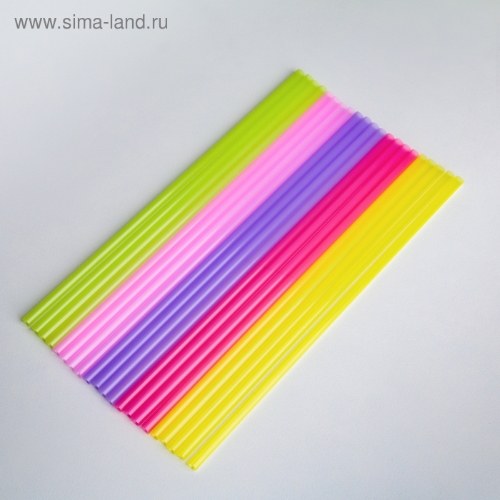 Трубочки одноразовые для напитков, 21 см, d=5 мм, 100 шт, цвет микс Трубочки одноразовые для напитков, 21 см, d=5 мм, 100 шт, цвет микс