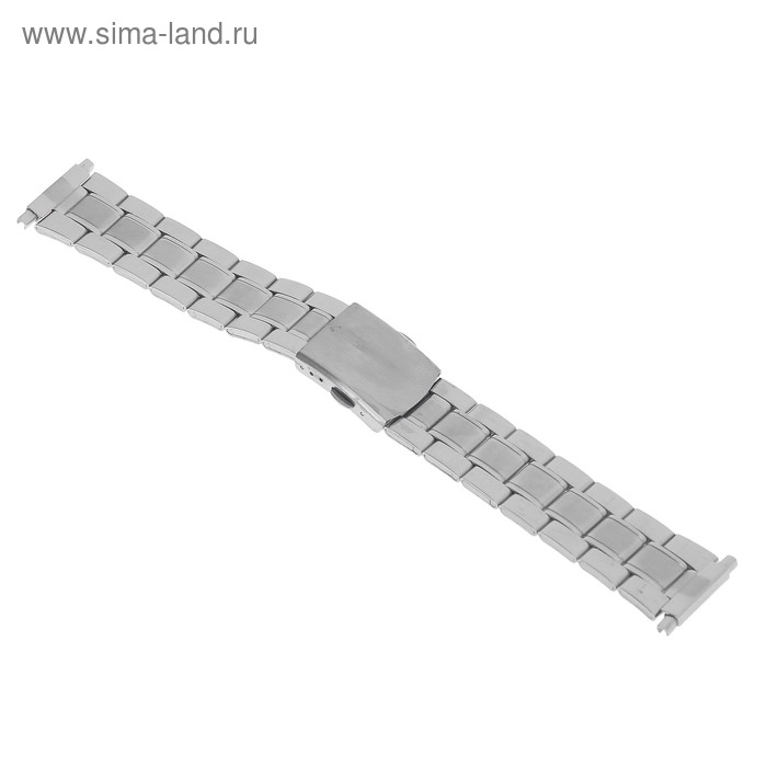 Ремешок для часов 20 мм, двухцветный металл, с застёжкой