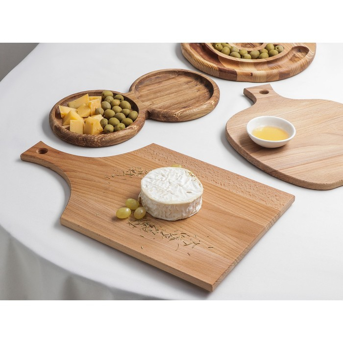 Доска разделочная дуб Mаgistrо, 40×24×1,2 см, с ручкой