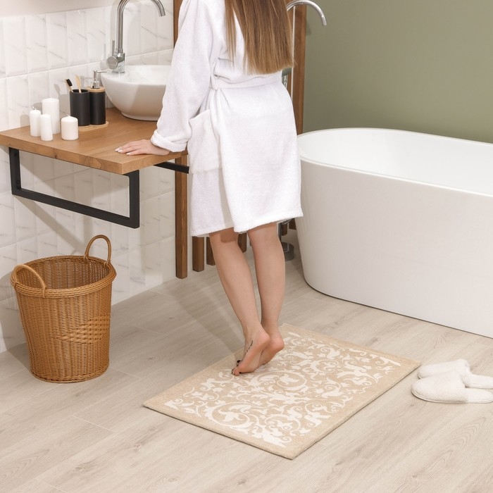 Коврик для ванной SAVANNA «Вей», 60×90 см, цвет коричневый Коврик для ванной SAVANNA «Вей», 60×90 см, цвет коричневый