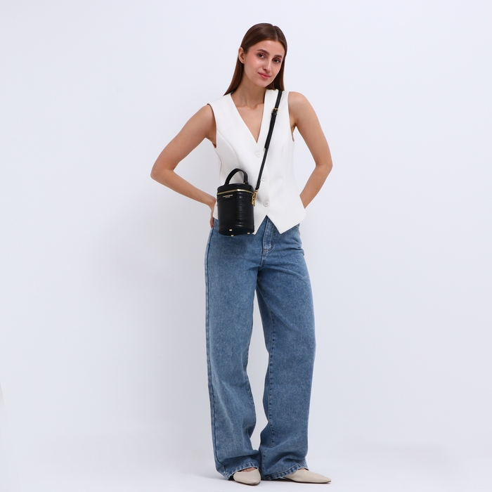 Кросс-боди на молнии, цвет чёрный Кросс-боди на молнии, цвет чёрный