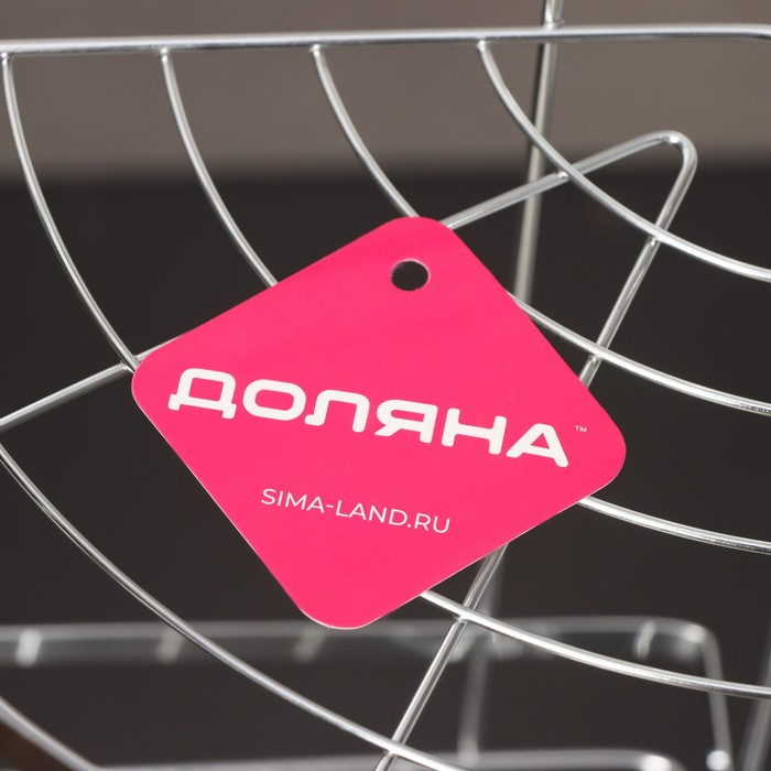 Полка угловая 3-х ярусная Доляна, 21×21×57,5 см, цвет хромированный Полка угловая 3-х ярусная Доляна, 21×21×57,5 см, цвет хромированный