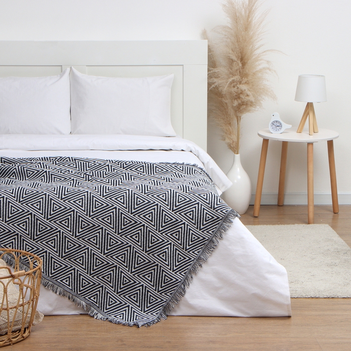 Плед Этель Hypnosis 130*180см , цв.серый,80%хлопок, 20% п/э Плед Этель Hypnosis 130*180см , цв.серый,80%хлопок, 20% п/э