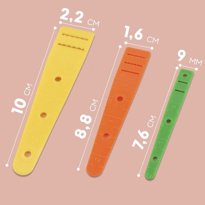 Набор приспособлений для вдевания резинки, 3 шт Набор приспособлений для вдевания резинки, 3 шт