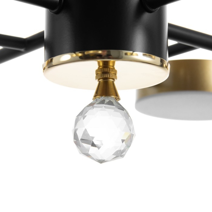 Люстра Люстра "Ласера" 8хLED 144Вт 3000-6000К черно-золотой 75х75х48 см BayerLux