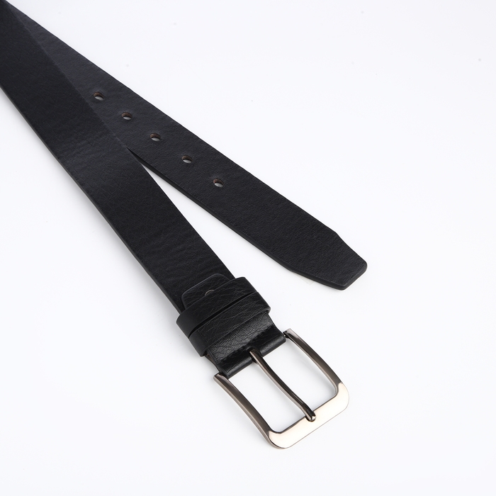 Ремень мужской, ширина 4 см, винт, пряжка металл, цвет чёрный Ремень мужской, ширина 4 см, винт, пряжка металл, цвет чёрный