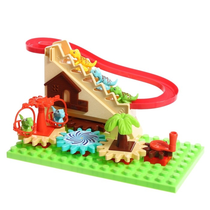 Конструктор развивающий с шестерёнками «Дино Мир», 33 детали Конструктор развивающий с шестерёнками «Дино Мир», 33 детали