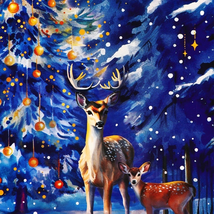 Пакет подарочный новогодний ламинированный Пакет подарочный новогодний ламинированный "Ночная красавица", 18 х 22,3 х 10 см.