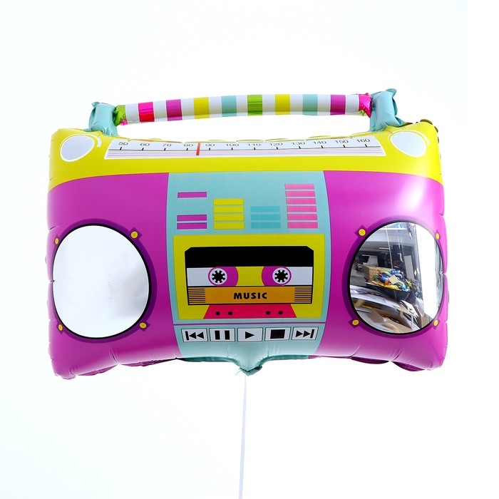 Шар фольгированный 24" &laquo;Магнитофон&raquo;, цвет розовый