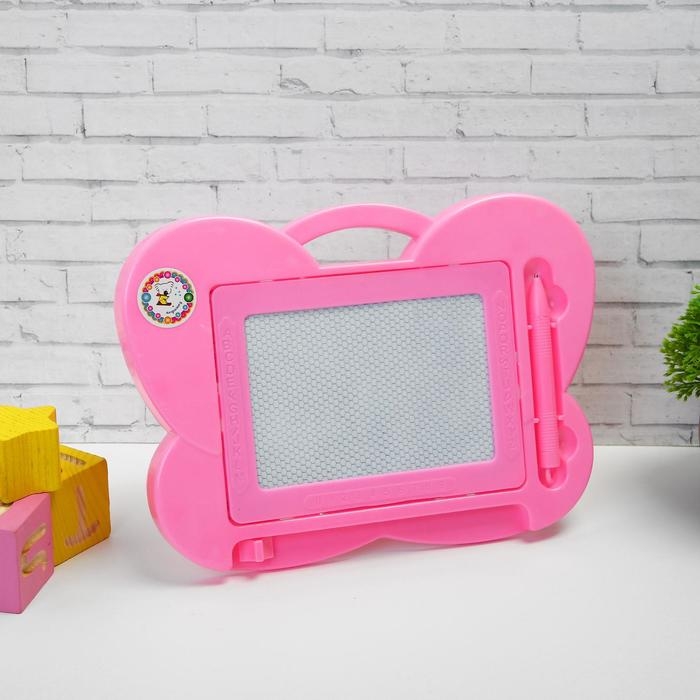 Доска для рисования магнитная «Бабочка» чёрная крошка, цвета МИКС Доска для рисования магнитная «Бабочка» чёрная крошка, цвета МИКС