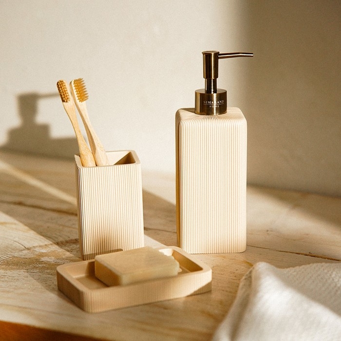 Набор для ванной SL Home, 3 предмета: дозатор, мыльница, стакан Набор для ванной SL Home, 3 предмета: дозатор, мыльница, стакан