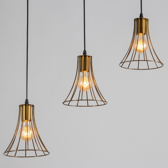 Светильник BayerLux Светильник BayerLux "Чилли" 3хЕ27 40Вт золото 18х50х19-119см