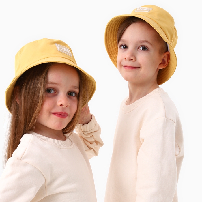 Панама детская для мальчика, цвет светло-жёлтый, р-р 48-50 Панама детская для мальчика, цвет светло-жёлтый, р-р 48-50