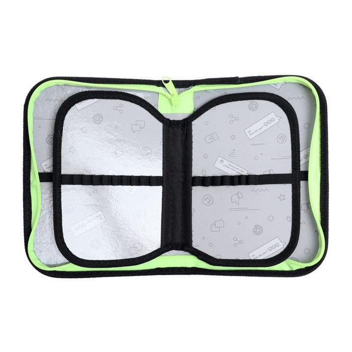 Пенал 3 секции, вкладка внутри, 140 х 210 х 40 мм, тканевый, Calligrata TOP Block Пенал 3 секции, вкладка внутри, 140 х 210 х 40 мм, тканевый, Calligrata TOP Block "Маска"