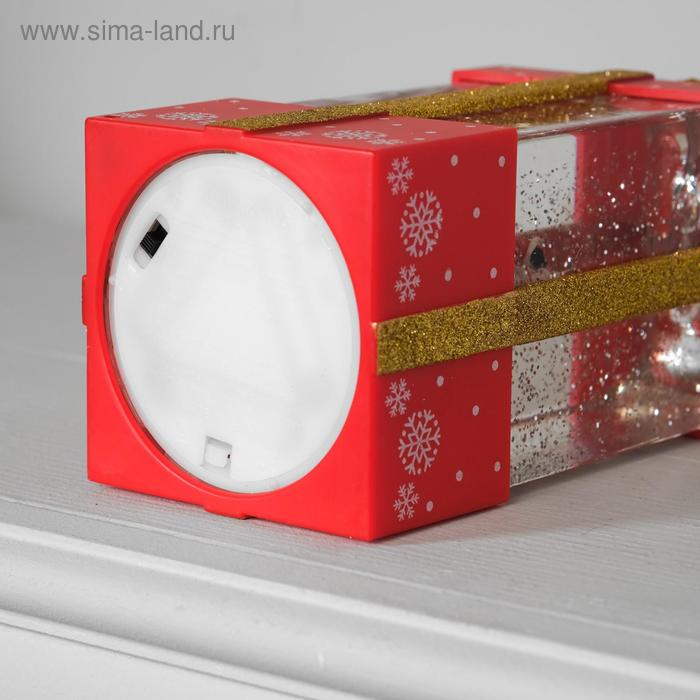 Светодиодная фигура «Подарок красный» 10 × 19 × 10 см, пластик, батарейки ААх3 (не в комплекте), USB, свечение тёплое белое Светодиодная фигура «Подарок красный» 10 × 19 × 10 см, пластик, батарейки ААх3 (не в комплекте), USB, свечение тёплое белое