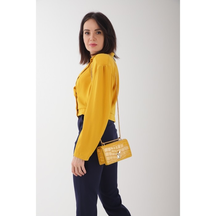 Сумка-мессенджер на застёжке, цвет жёлтый Сумка-мессенджер на застёжке, цвет жёлтый