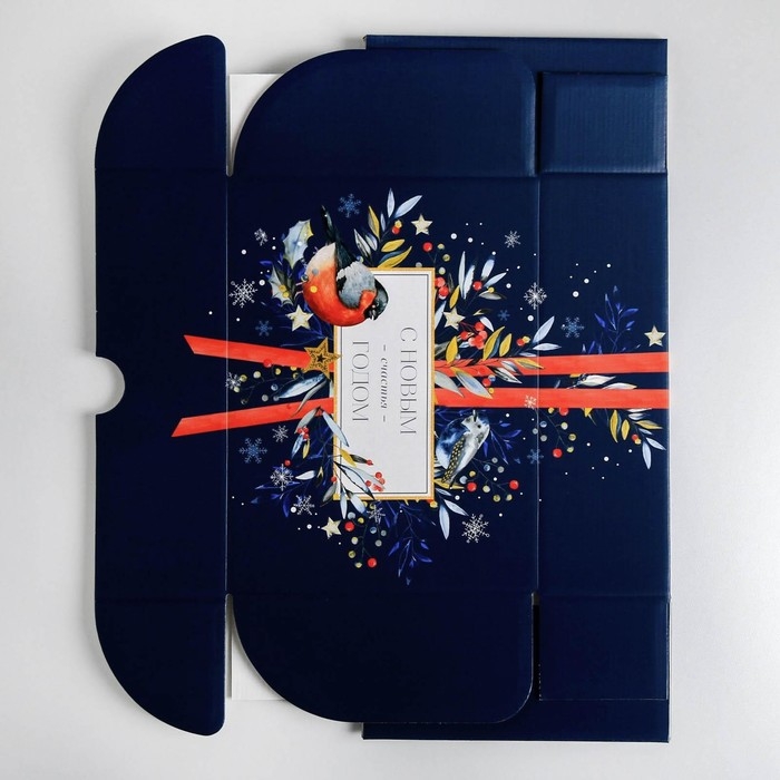 Коробка подарочная новогодняя складная «Теплоты», 30,7 х 22 х 9,5 см, Новый год Коробка подарочная новогодняя складная «Теплоты», 30,7 х 22 х 9,5 см, Новый год