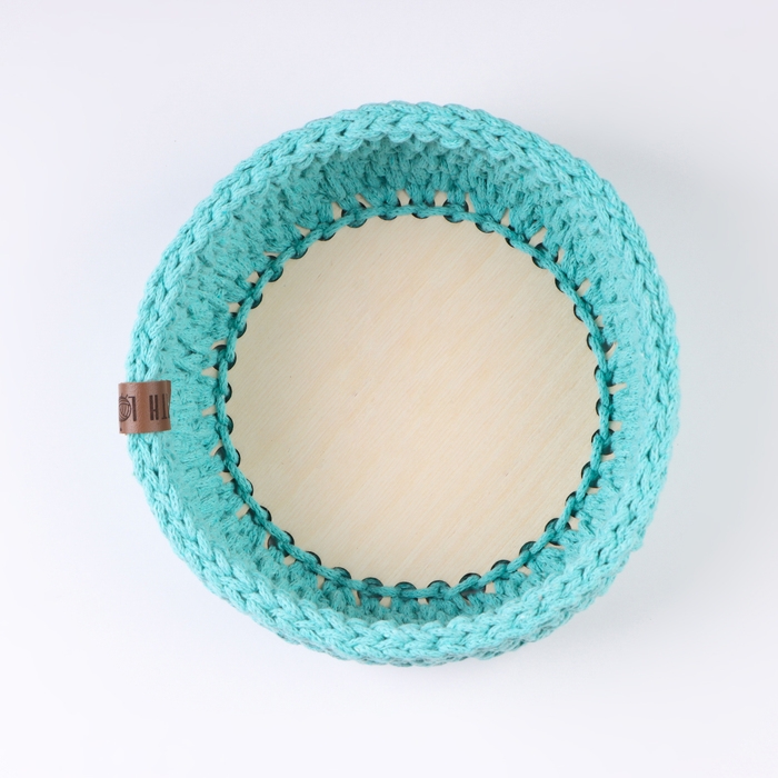 Корзинка  Корзинка "Малышка", 16 х 7,5 см, мятный, хлопок