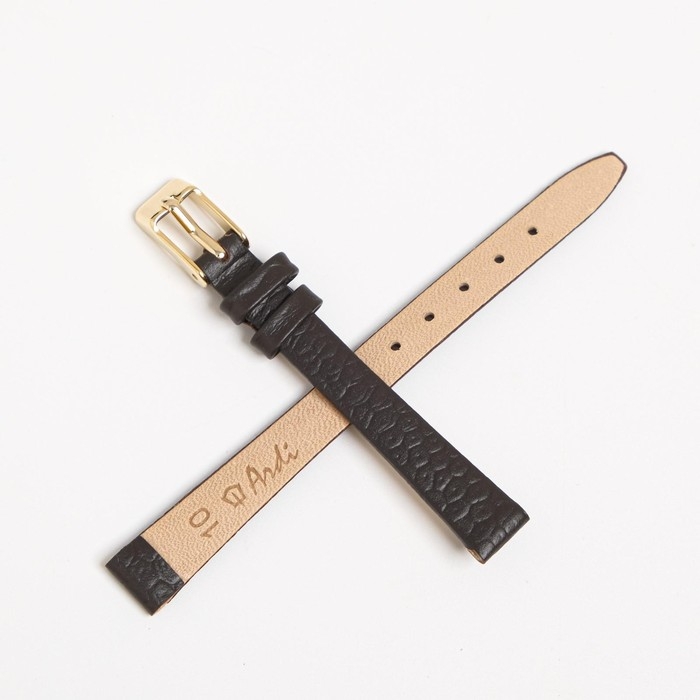 Ремешок для часов, женский, 10 мм, запряжник 65 мм, горт 105 мм, натуральная кожа Ремешок для часов, женский, 10 мм, запряжник 65 мм, горт 105 мм, натуральная кожа