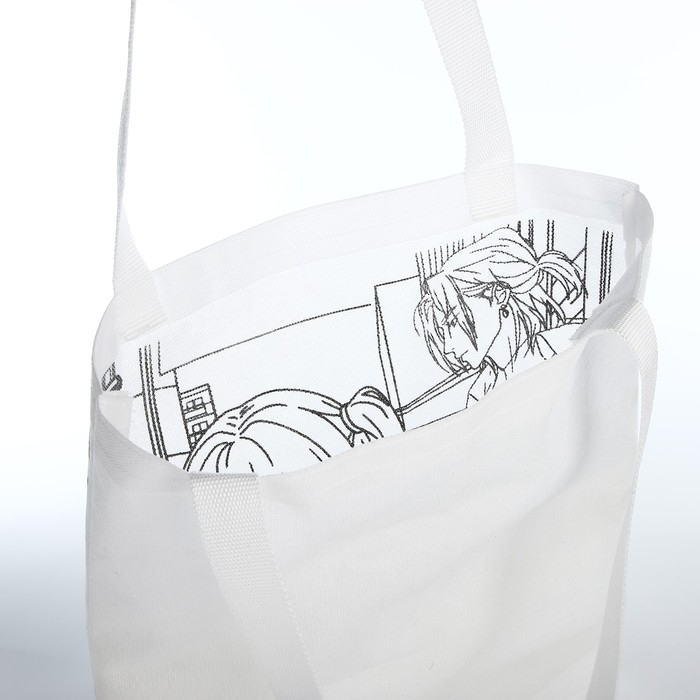 Шопер под раскраску  Шопер под раскраску "Девочка аниме", 35х40 см, спанбонд