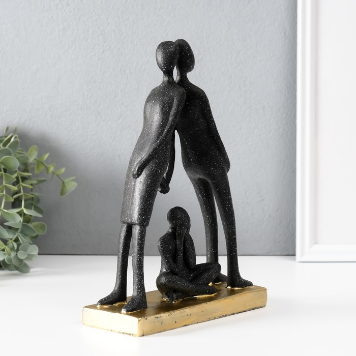 Сувенир полистоун Сувенир полистоун "Дом там - где семья" чёрный 7х17х24,5 см