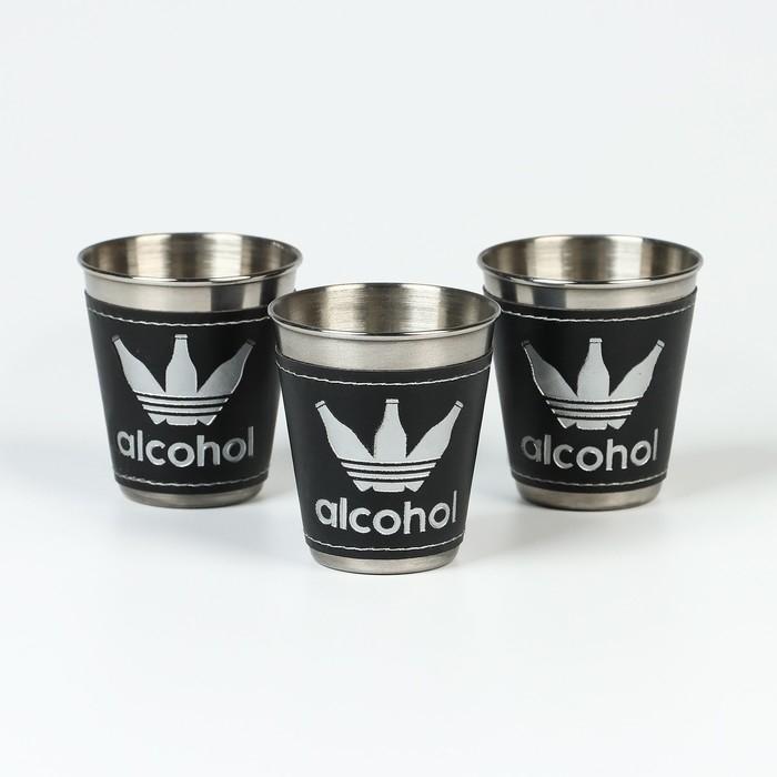 Стопки, 23 Февраля, Alcohol, набор 3 шт по 70 мл Стопки, 23 Февраля, Alcohol, набор 3 шт по 70 мл