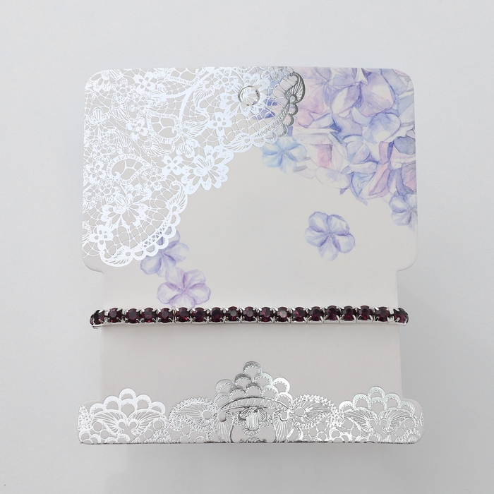 Браслет со стразами «Лёд» 1 ряд, цвет тёмно-фиолетовый в серебре, L=7 см Браслет со стразами «Лёд» 1 ряд, цвет тёмно-фиолетовый в серебре, L=7 см